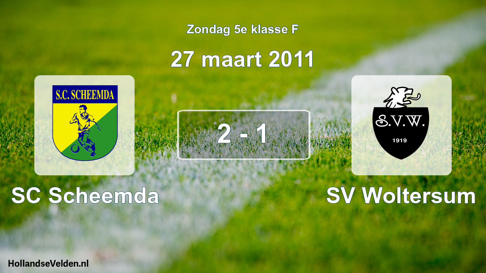 Total number of matches played: SC Scheemda - SV Woltersum 2 - 1 (27 March 2011)