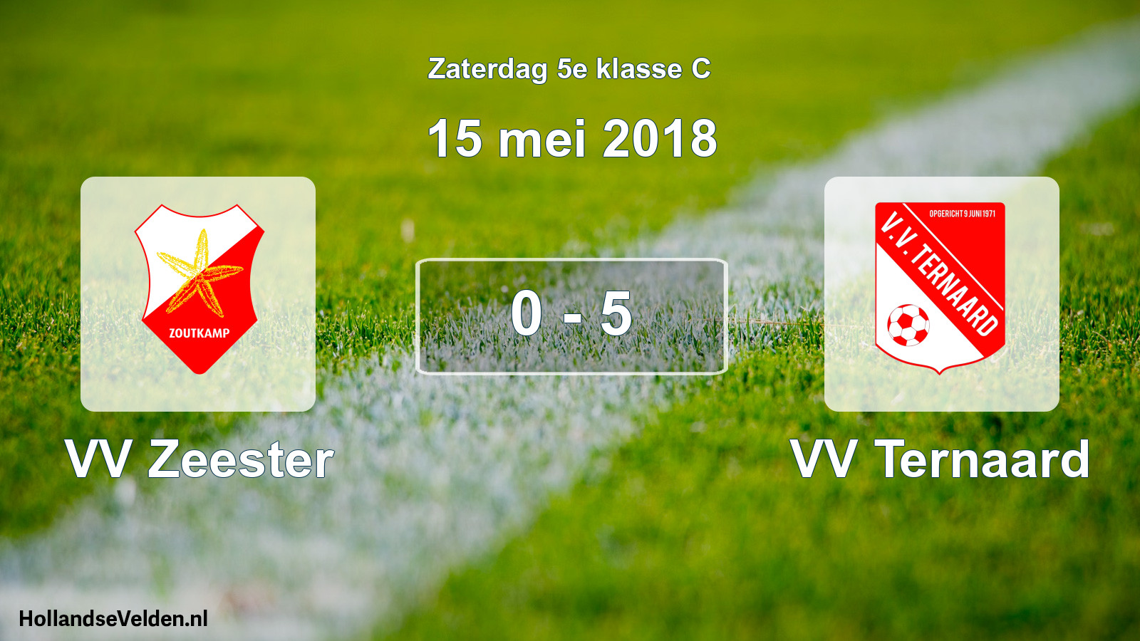 Total number of matches played: VV Zeester - VV Ternaard 0 - 5 (15 May 2018)