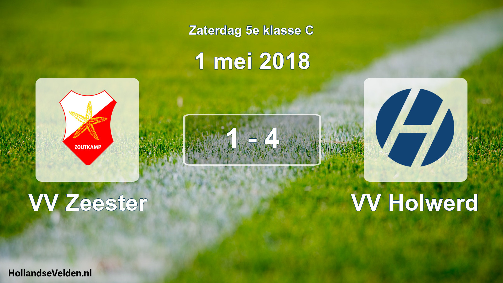 Total number of matches played: VV Zeester - VV Holwerd 1 - 4 (1 May 2018)