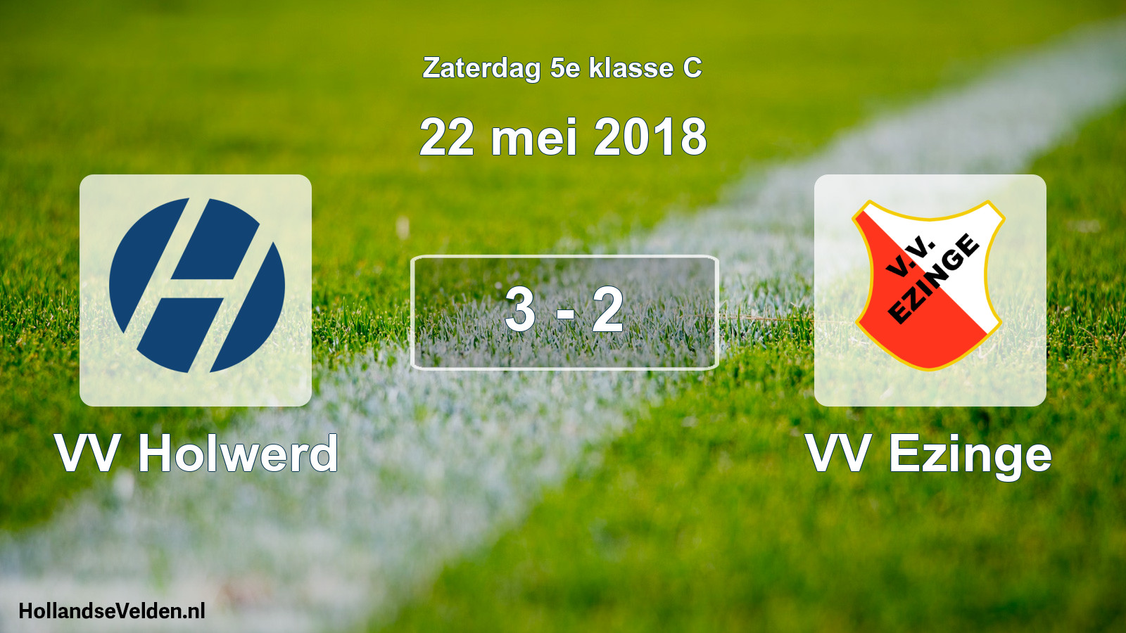 Total number of matches played: VV Holwerd - VV Ezinge 3 - 2 (22 May 2018)