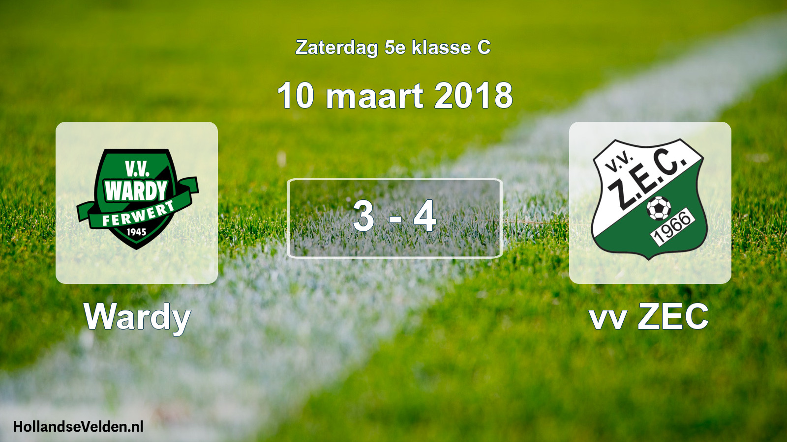 Total number of matches played: Wardy - vv ZEC 3 - 4 (10 March 2018)