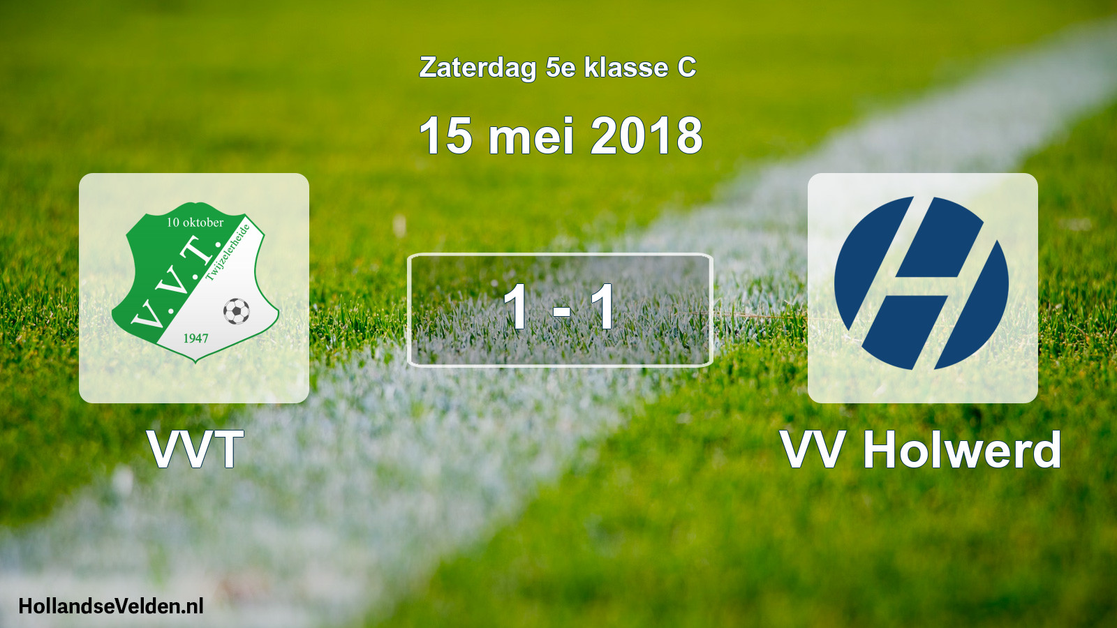 Total number of matches played: VVT - VV Holwerd 1 - 1 (15 May 2018)