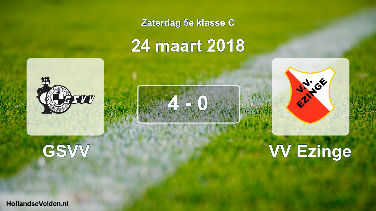 Total number of matches played: GSVV - VV Ezinge 4 - 0 (24 March 2018)