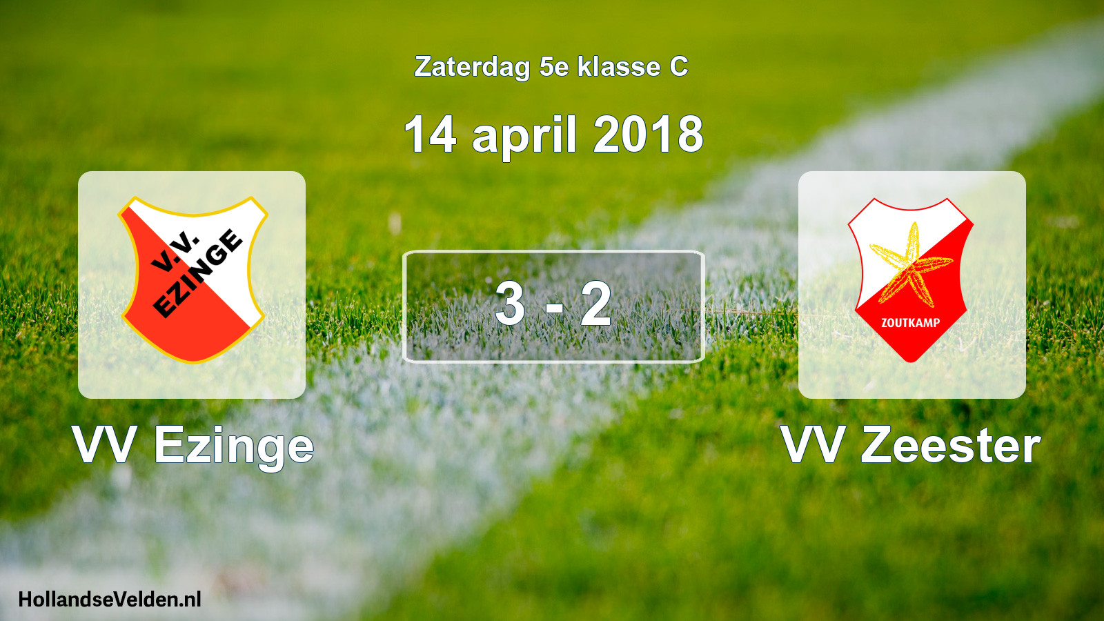 Total number of matches played: VV Ezinge - VV Zeester 3 - 2 (14 April 2018)