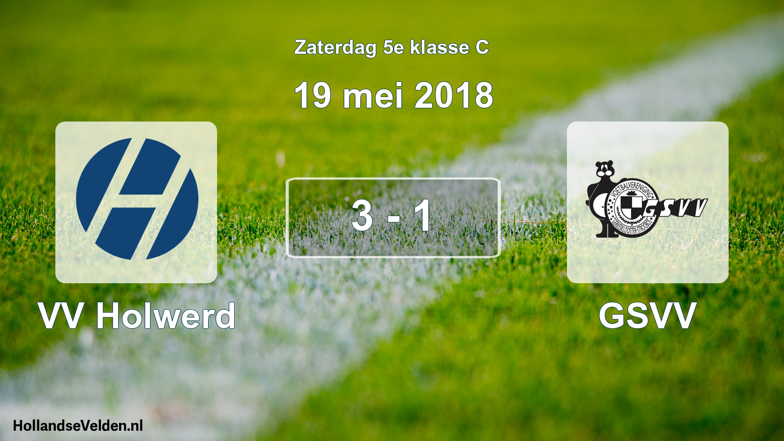 Total number of matches played: VV Holwerd - GSVV 3 - 1 (19 May 2018)
