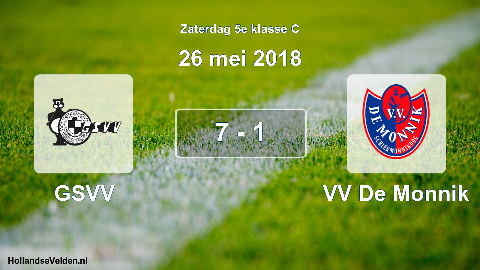 Total number of matches played: GSVV - VV De Monnik 7 - 1 (26 May 2018)