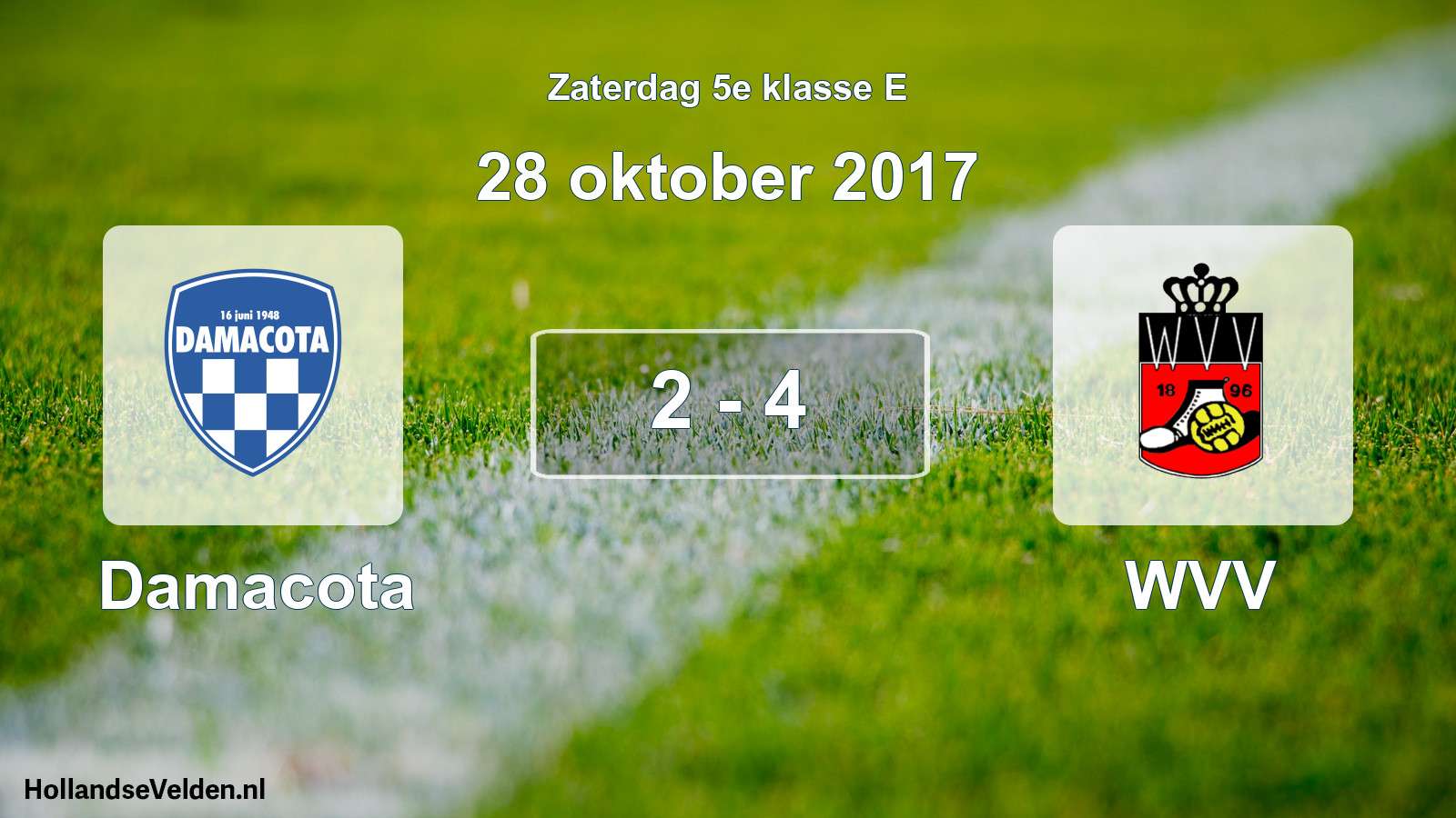 Total number of matches played: Damacota - WVV 2 - 4 (28 October 2017)