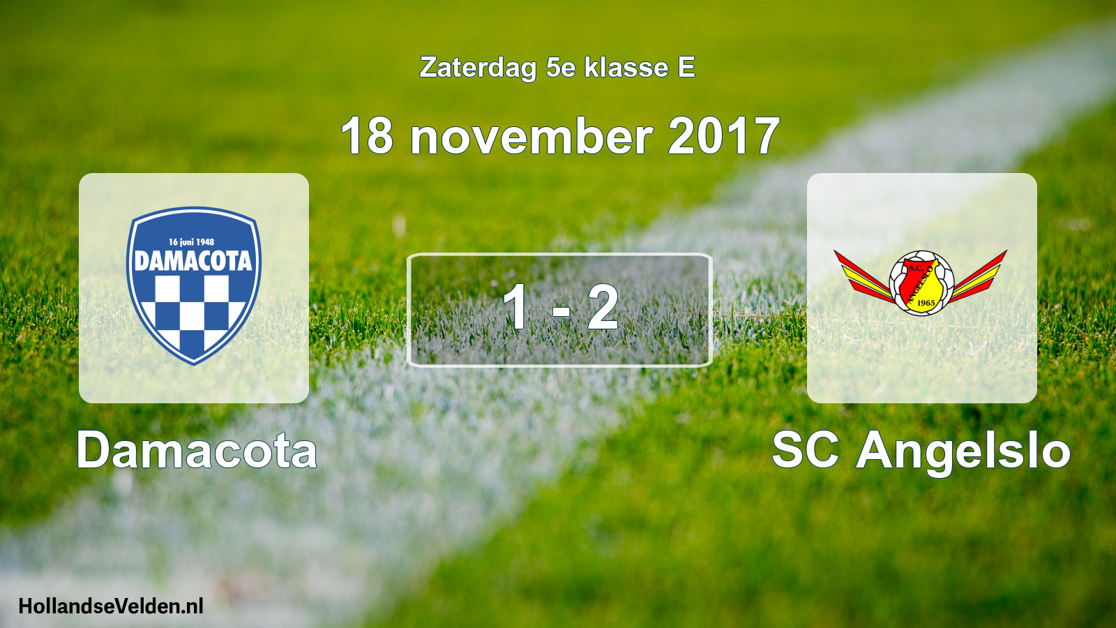 Total number of matches played: Damacota - SC Angelslo 1 - 2 (18 November 2017)