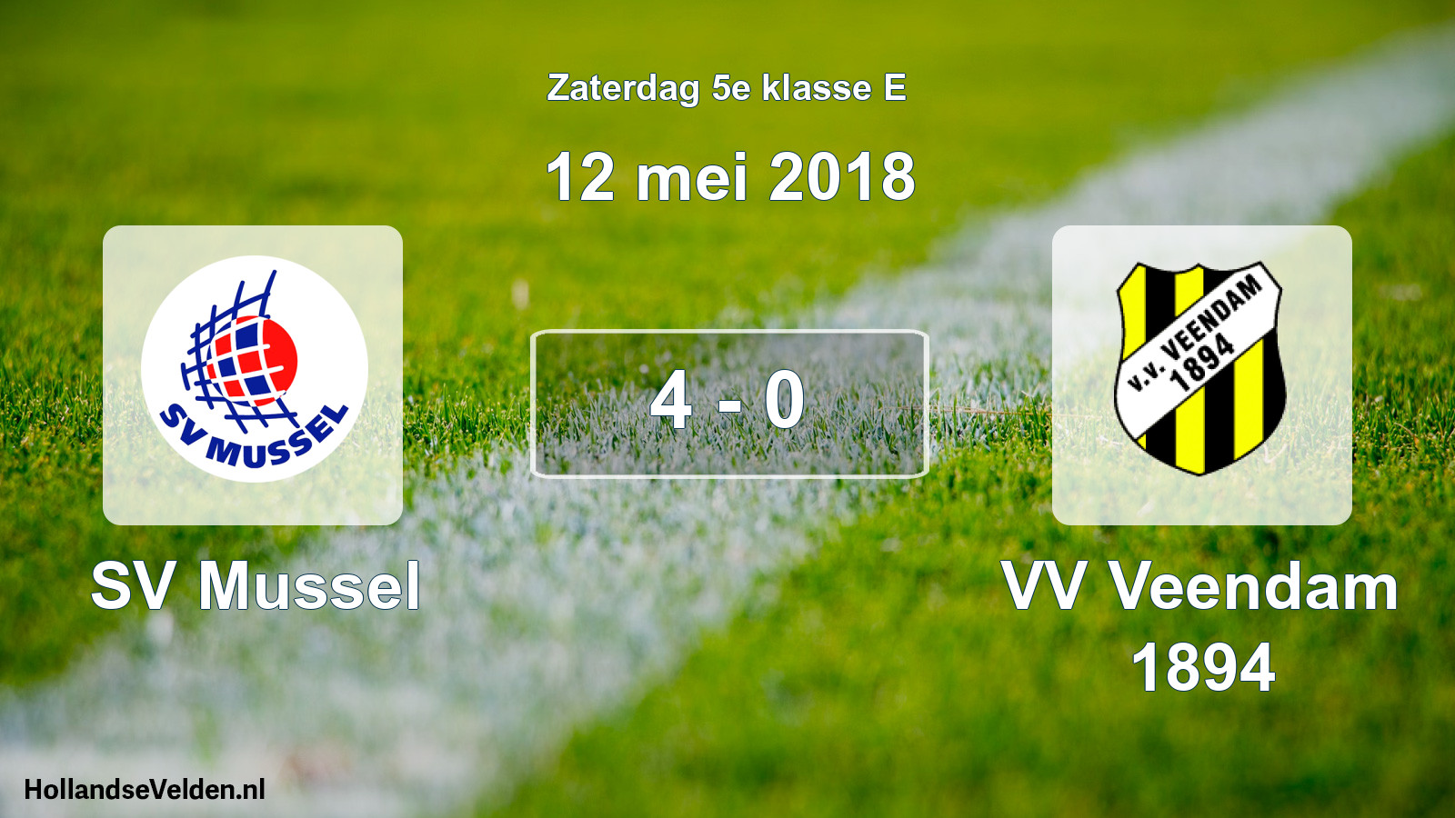 Total number of matches played: SV Mussel - VV Veendam 1894 4 - 0 (12 May 2018)