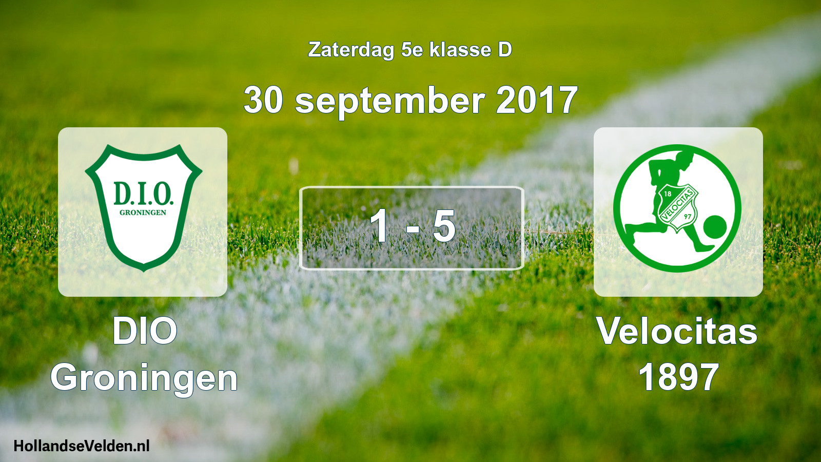 Total number of matches played: DIO Groningen - Velocitas 1897 1 - 5 (30 September 2017)