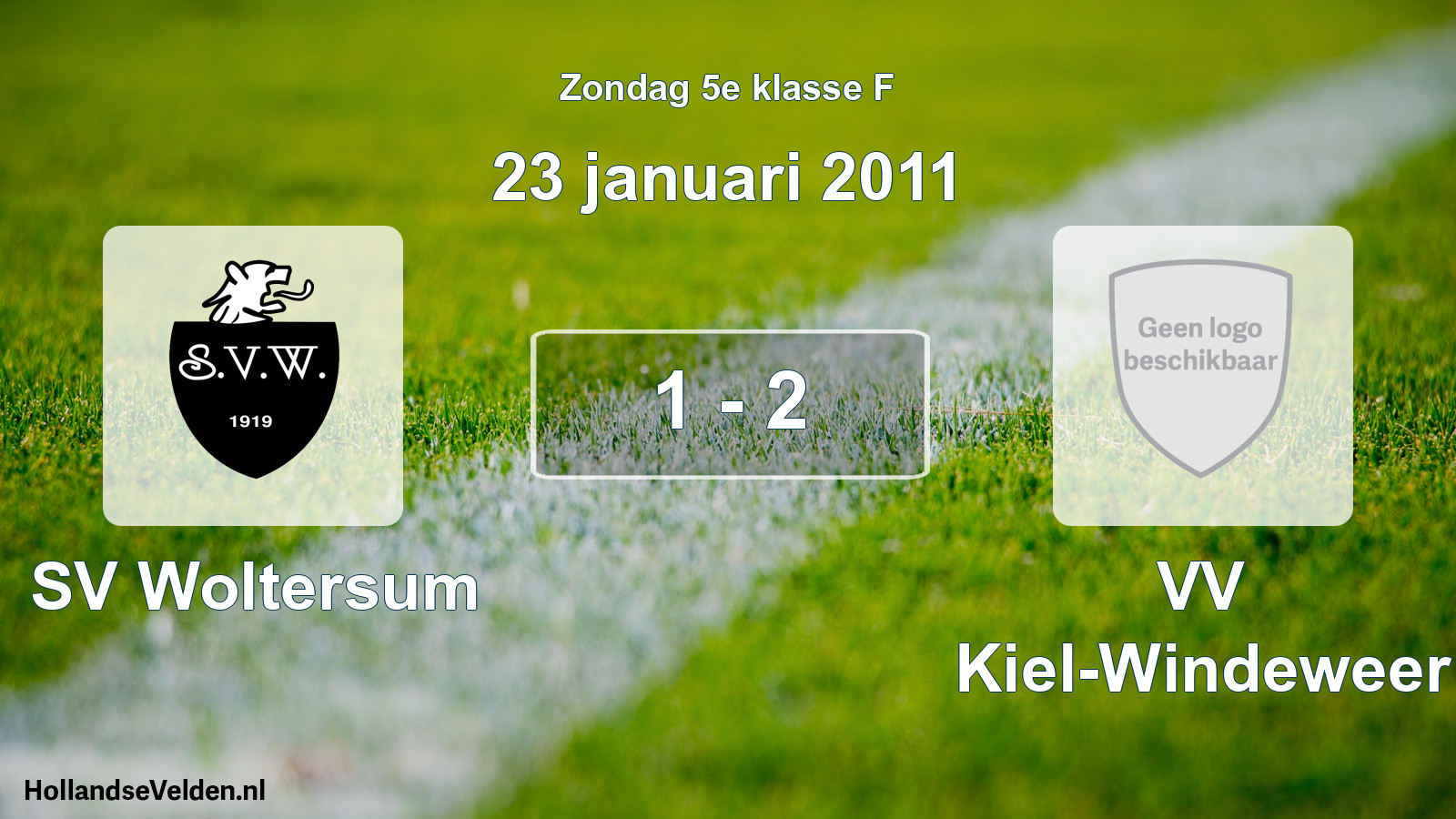 Total number of matches played: SV Woltersum - VV Kiel-Windeweer 1 - 2 (23 January 2011)