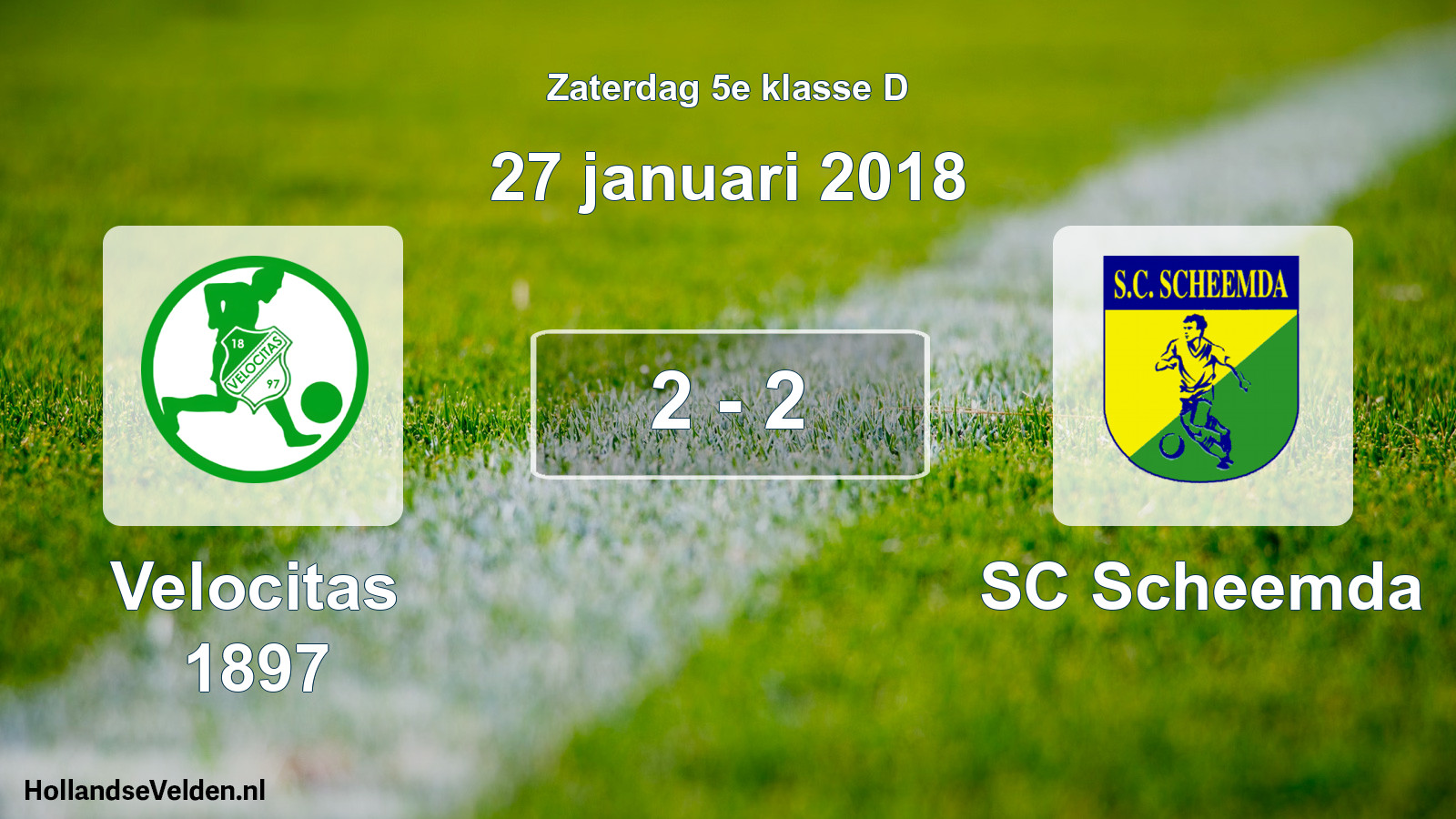 Total number of matches played: Velocitas 1897 - SC Scheemda 2 - 2 (27 January 2018)