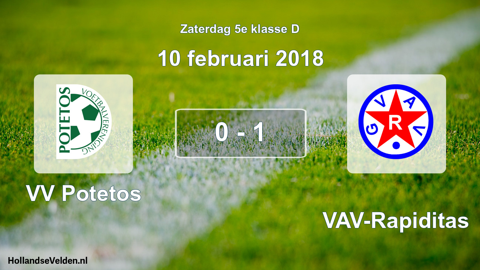 Total number of matches played: VV Potetos - GVAV-Rapiditas 0 - 1 (10 February 2018)