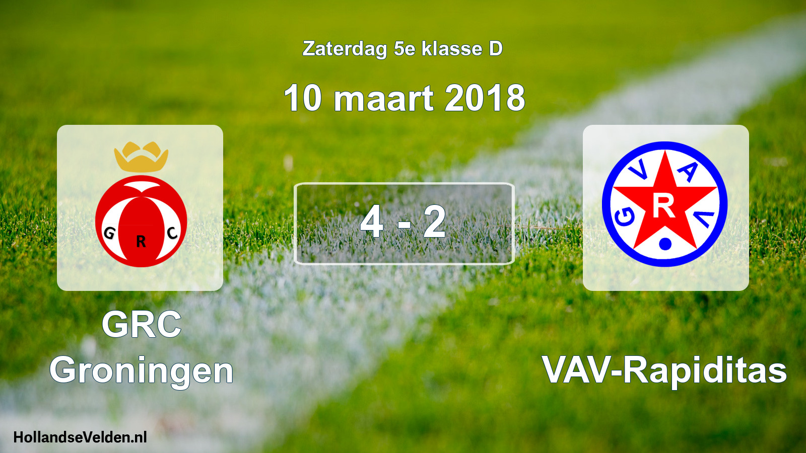Total number of matches played: GRC Groningen - GVAV-Rapiditas 4 - 2 (10 March 2018)