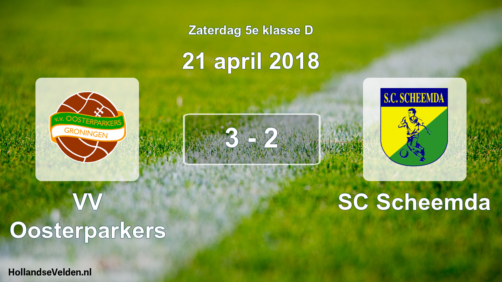 Total number of matches played: VV Oosterparkers - SC Scheemda 3 - 2 (21 April 2018)