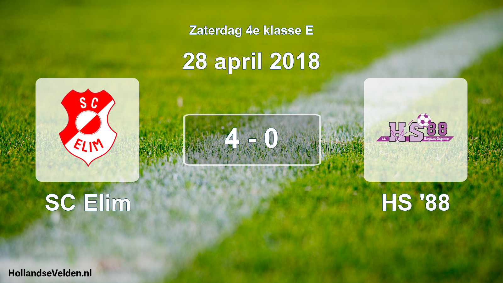 Total number of matches played: SC Elim - HS '88 4 - 0 (28 April 2018)