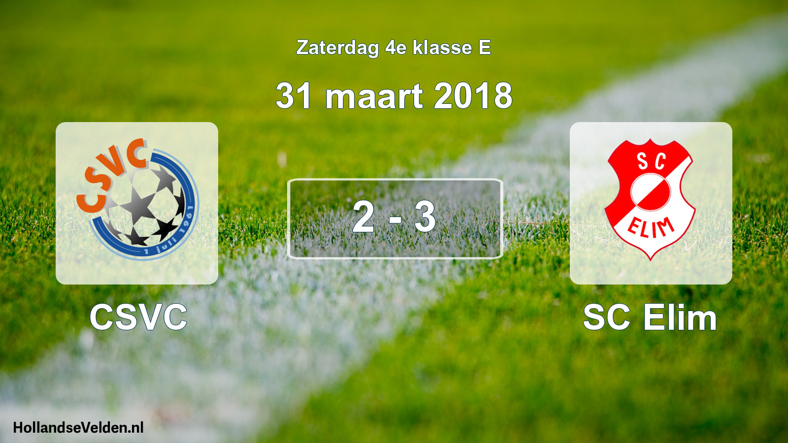 Total number of matches played: CSVC - SC Elim 2 - 3 (31 March 2018)