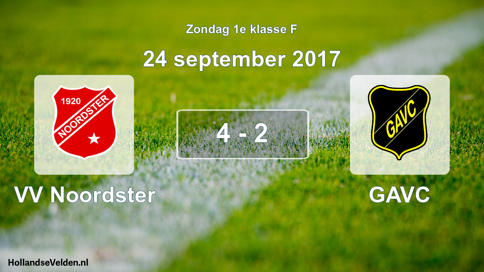 Total number of matches played: VV Noordster - GAVC 4 - 2 (24 September 2017)