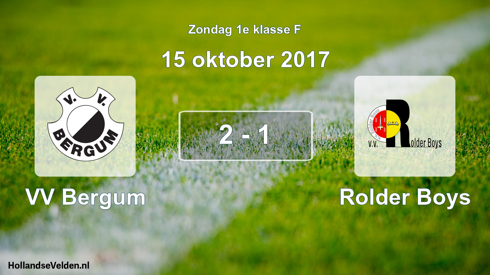 Total number of matches played: VV Bergum - Rolder Boys 2 - 1 (15 October 2017)