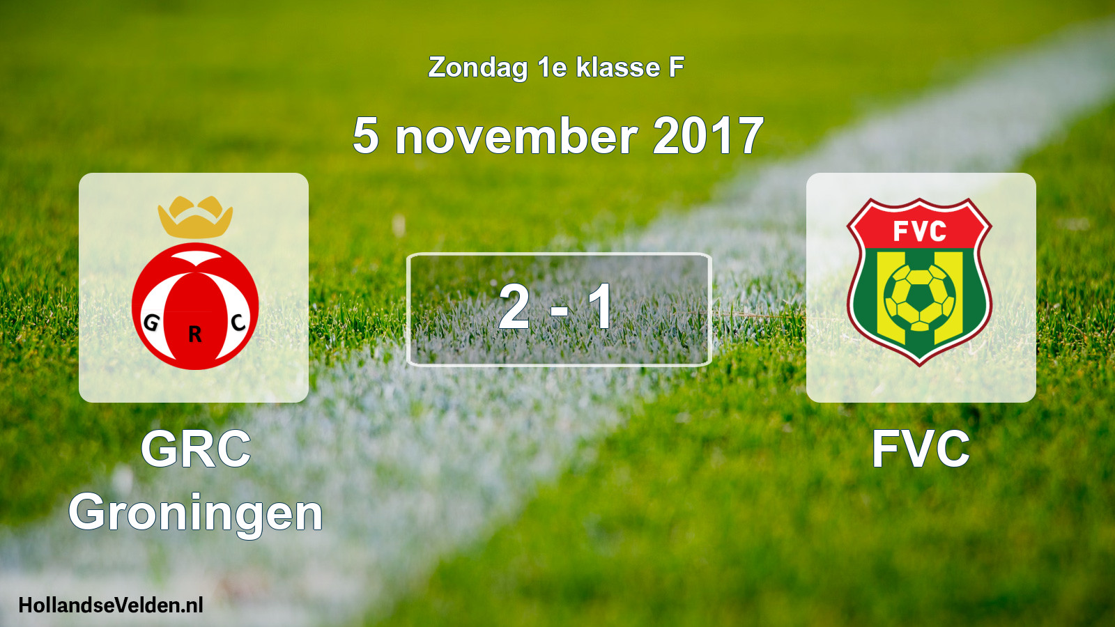 Total number of matches played: GRC Groningen - FVC 2 - 1 (5 November 2017)