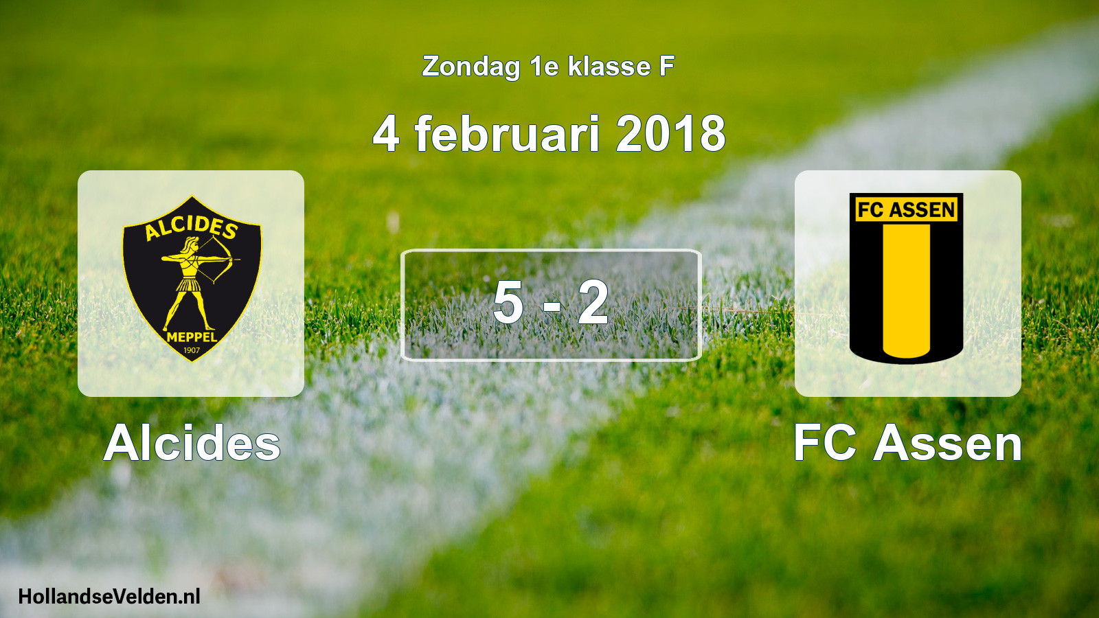 Total number of matches played: Alcides - FC Assen 5 - 2 (4 February 2018)