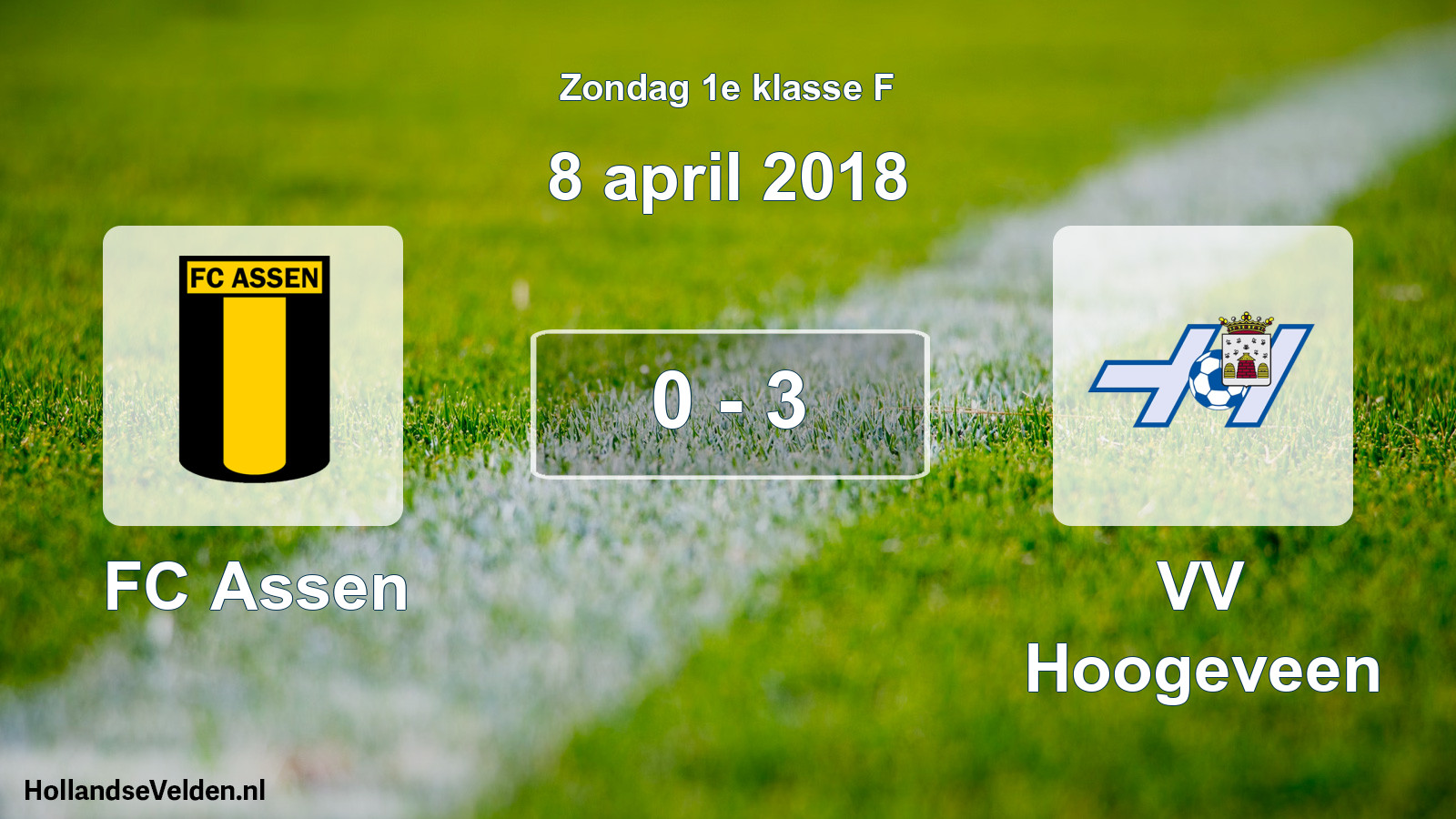 Total number of matches played: FC Assen - VV Hoogeveen 0 - 3 (8 April 2018)