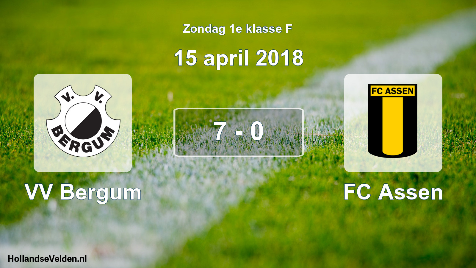 Total number of matches played: VV Bergum - FC Assen 7 - 0 (15 April 2018)