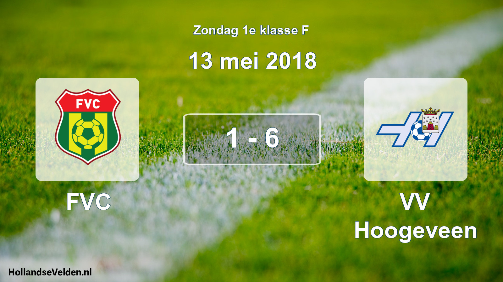 Total number of matches played: FVC - VV Hoogeveen 1 - 6 (13 May 2018)