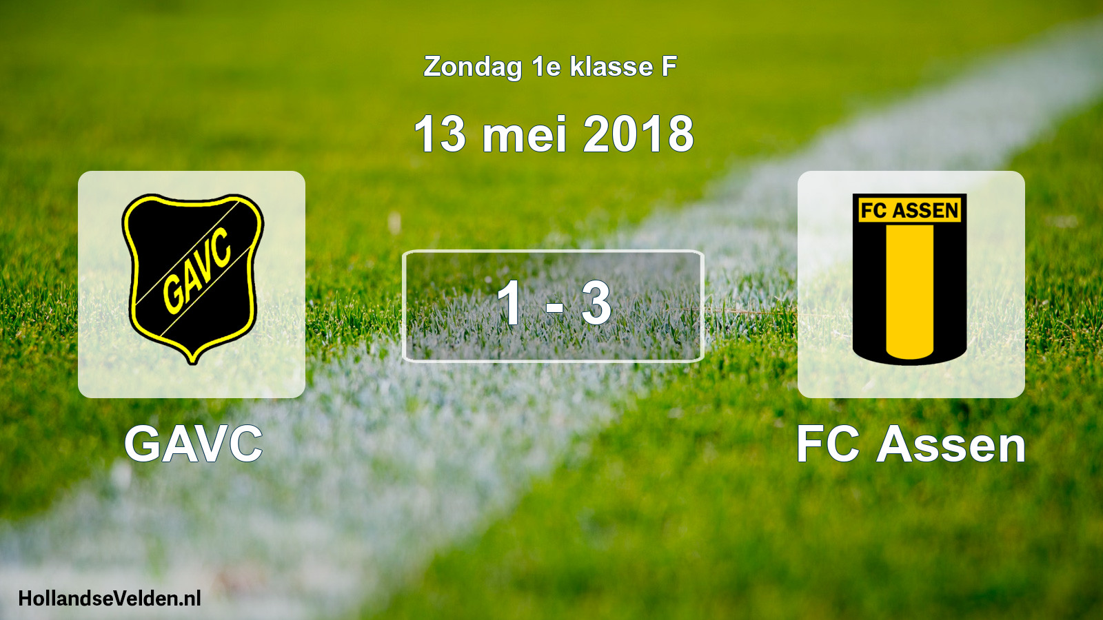Total number of matches played: GAVC - FC Assen 1 - 3 (13 May 2018)