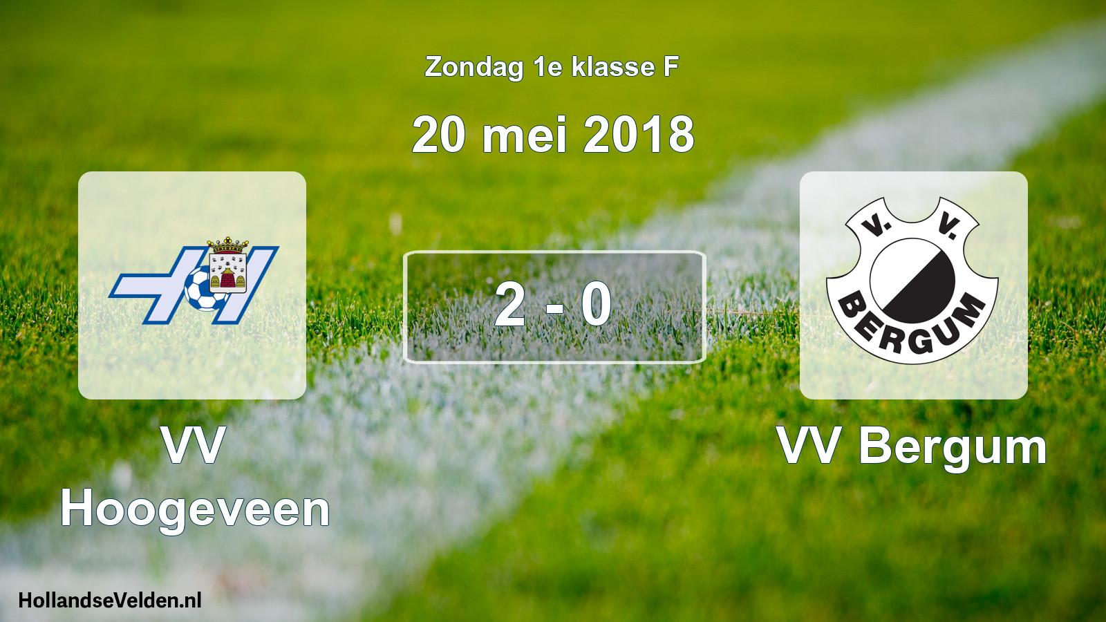 Total number of matches played: VV Hoogeveen - VV Bergum 2 - 0 (20 May 2018)