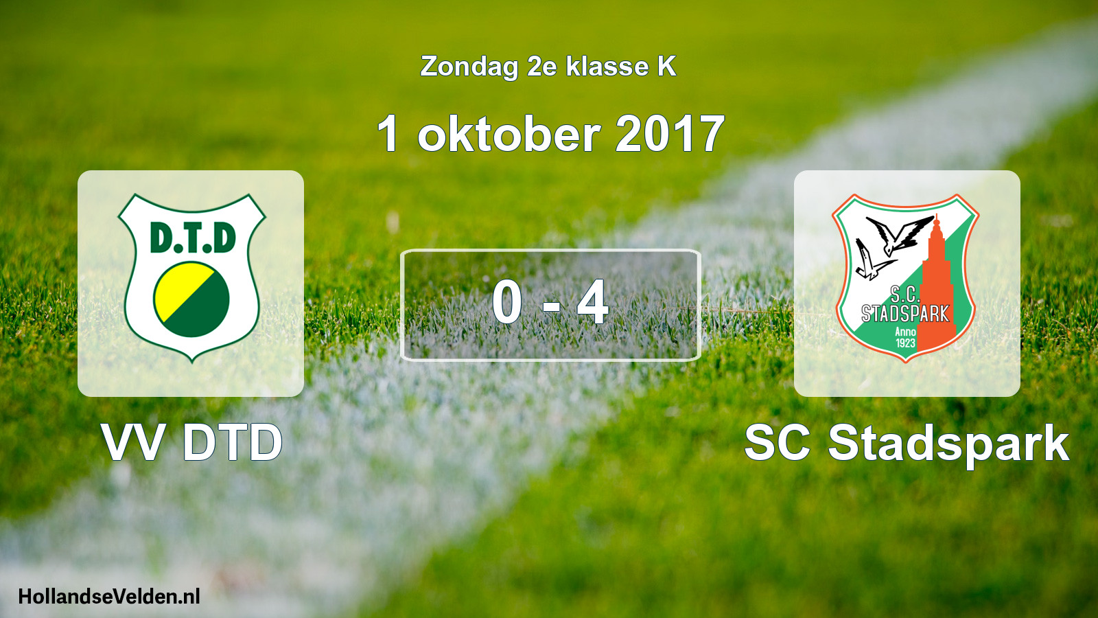 Total number of matches played: VV DTD - SC Stadspark 0 - 4 (1 October 2017)