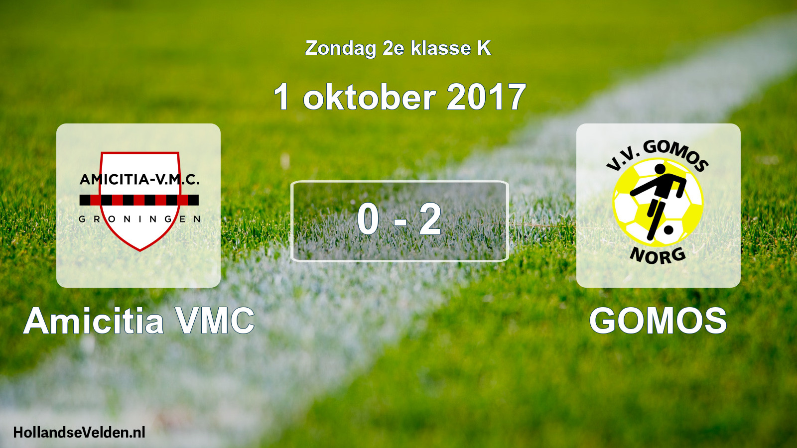 Total number of matches played: Amicitia VMC - GOMOS 0 - 2 (1 October 2017)