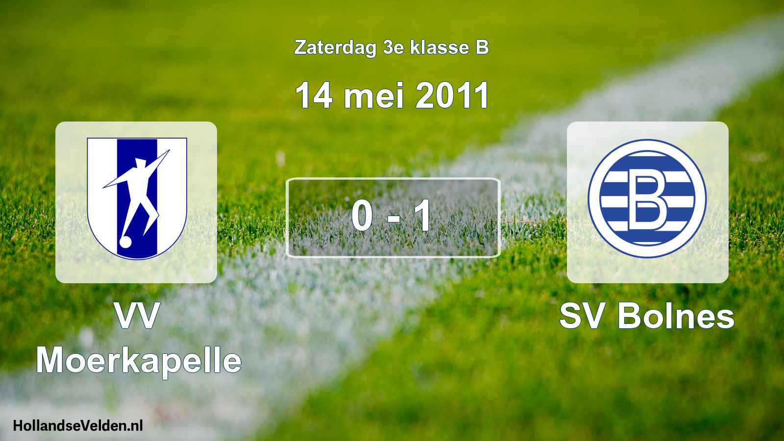 Total number of matches played: VV Moerkapelle - SV Bolnes 0 - 1 (14 May 2011)
