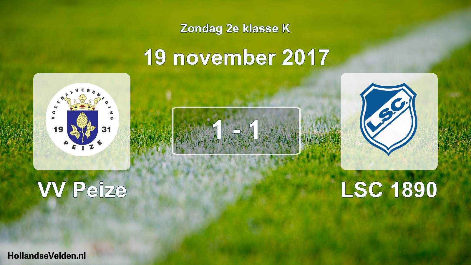 Total number of matches played: VV Peize - LSC 1890 1 - 1 (19 November 2017)