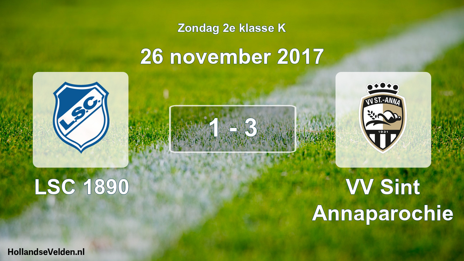 Total number of matches played: LSC 1890 - VV Sint Annaparochie 1 - 3 (26 November 2017)