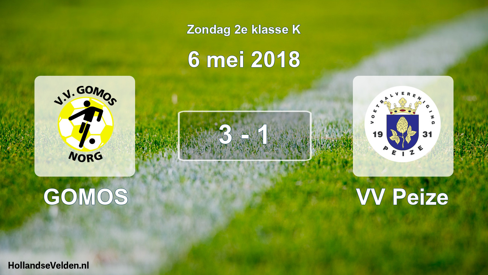 Total number of matches played: GOMOS - VV Peize 3 - 1 (6 May 2018)