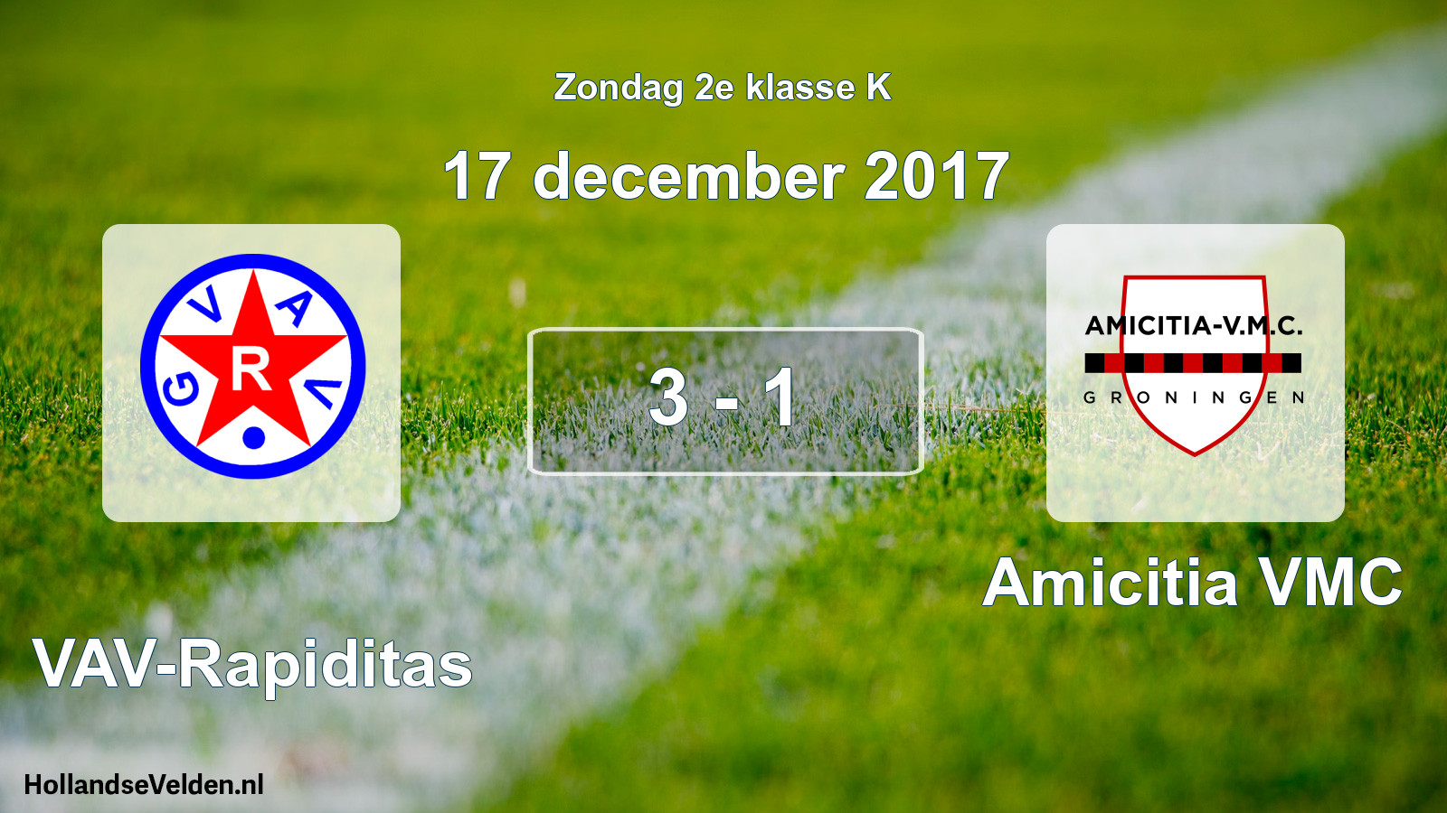 Total number of matches played: GVAV-Rapiditas - Amicitia VMC 3 - 1 (17 December 2017)