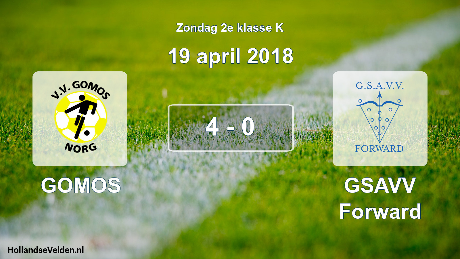 Total number of matches played: GOMOS - GSAVV Forward 4 - 0 (19 April 2018)