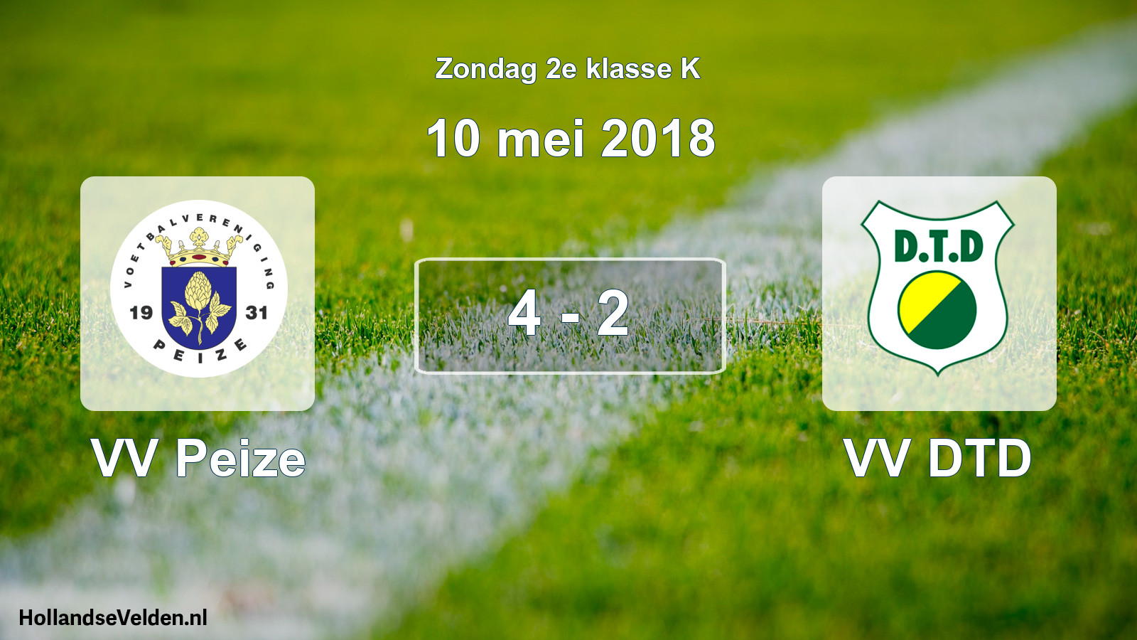 Total number of matches played: VV Peize - VV DTD 4 - 2 (10 May 2018)