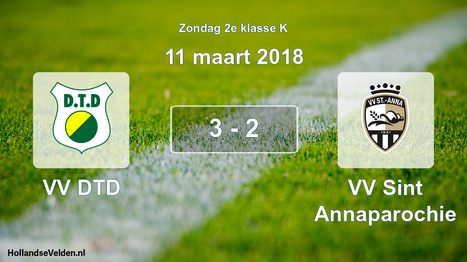 Total number of matches played: VV DTD - VV Sint Annaparochie 3 - 2 (11 March 2018)