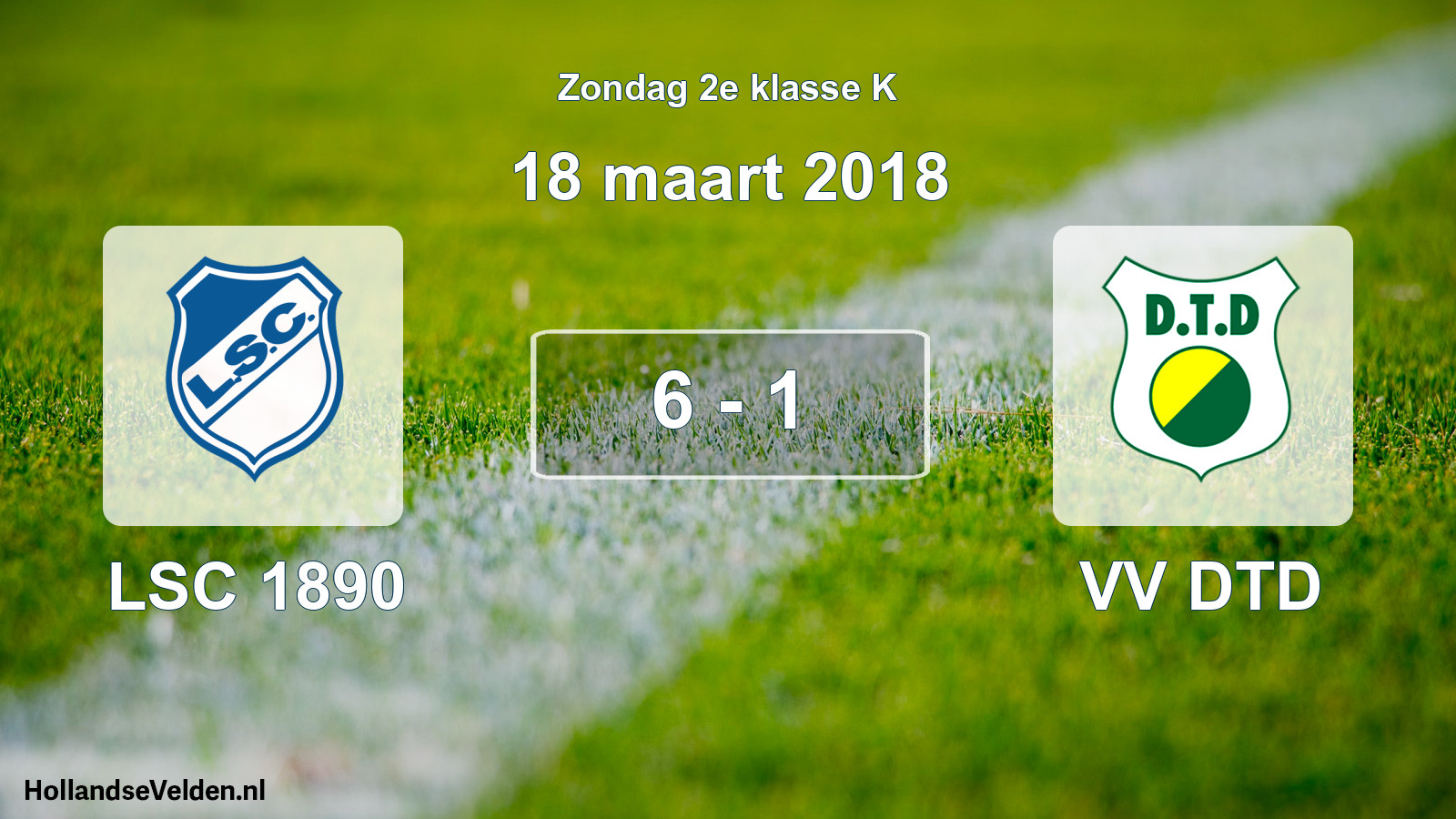 Total number of matches played: LSC 1890 - VV DTD 6 - 1 (18 March 2018)