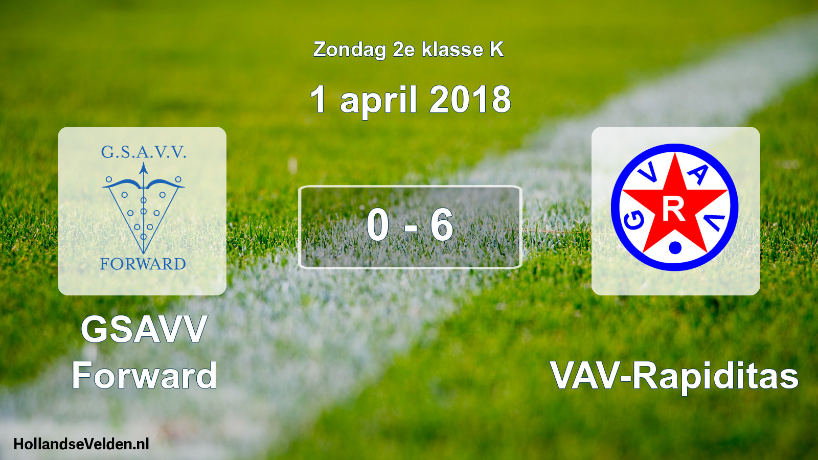 Total number of matches played: GSAVV Forward - GVAV-Rapiditas 0 - 6 (1 April 2018)