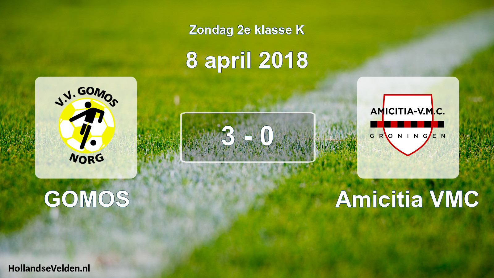 Total number of matches played: GOMOS - Amicitia VMC 3 - 0 (8 April 2018)