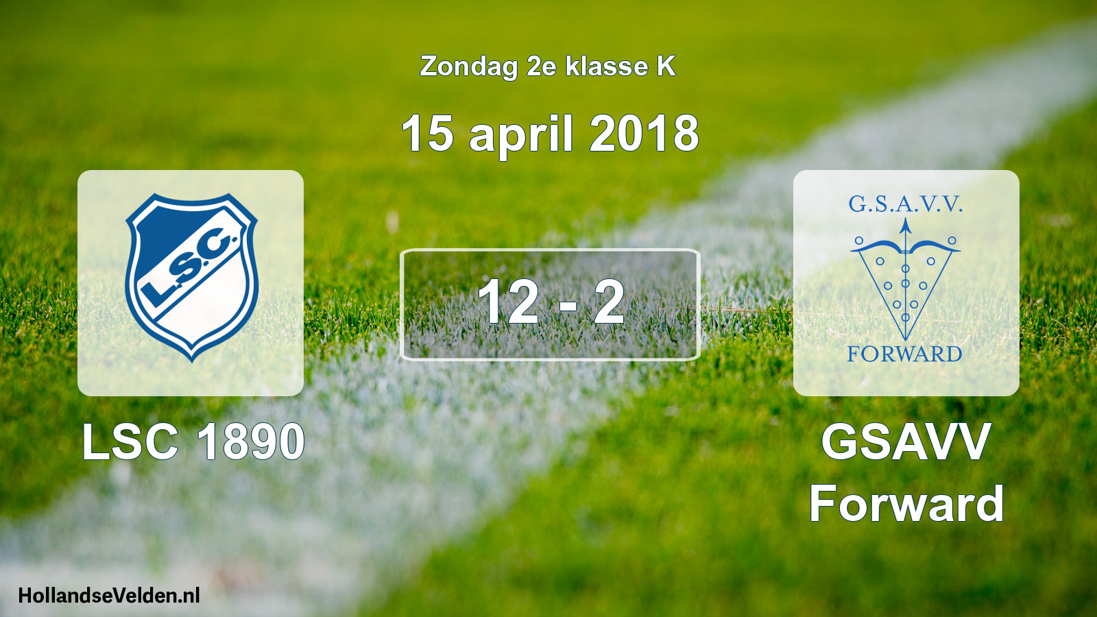 Total number of matches played: LSC 1890 - GSAVV Forward 12 - 2 (15 April 2018)