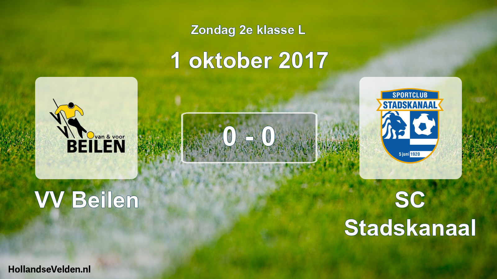 Total number of matches played: VV Beilen - SC Stadskanaal 0 - 0 (1 October 2017)