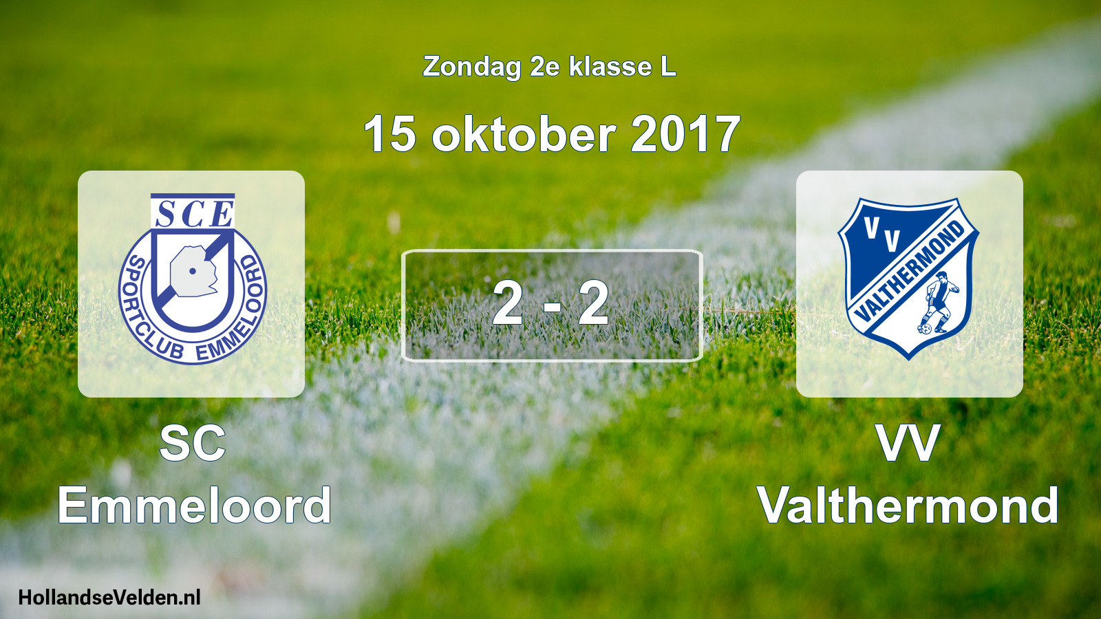 Total number of matches played: SC Emmeloord - VV Valthermond 2 - 2 (15 October 2017)