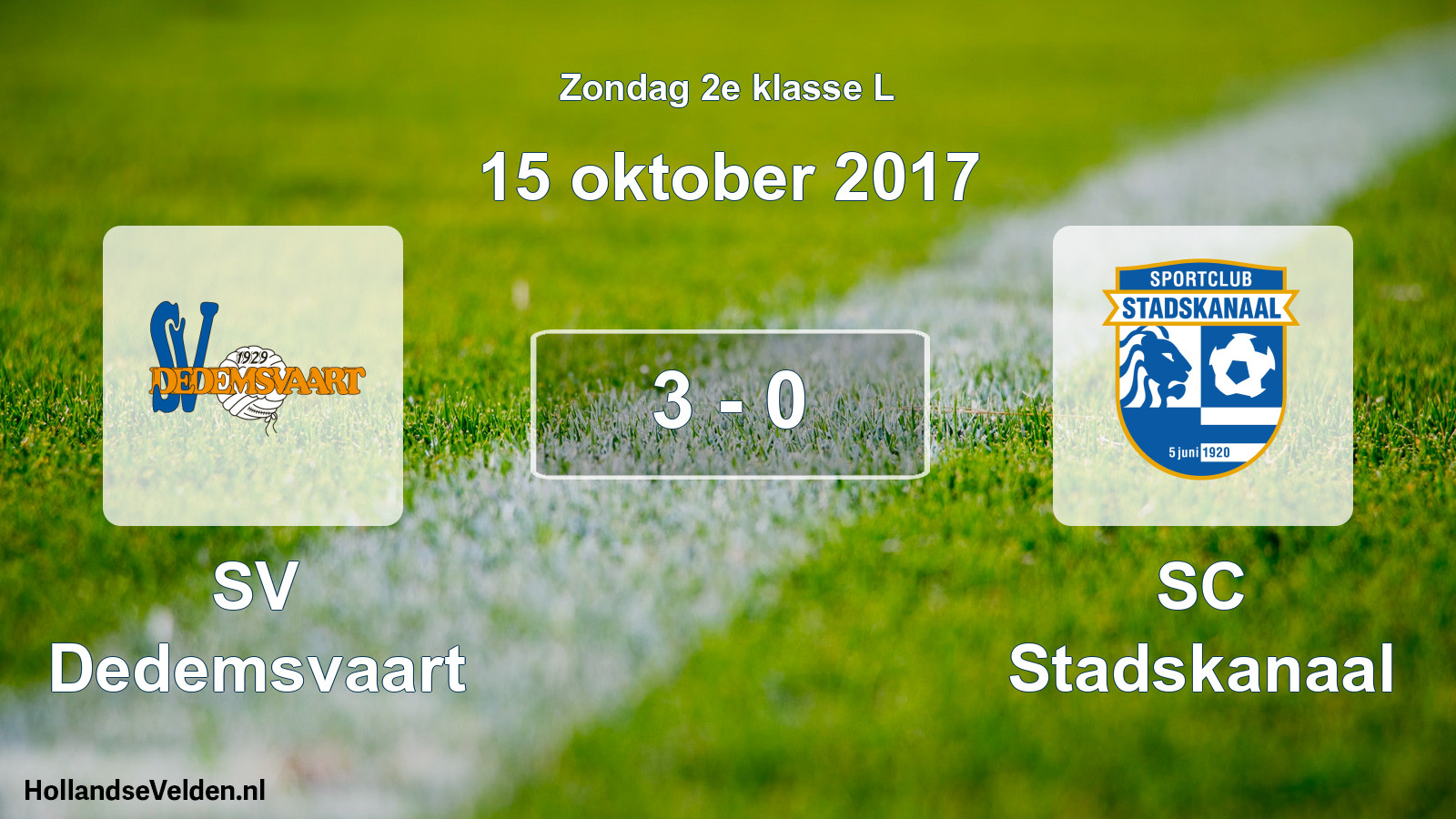 Total number of matches played: SV Dedemsvaart - SC Stadskanaal 3 - 0 (15 October 2017)