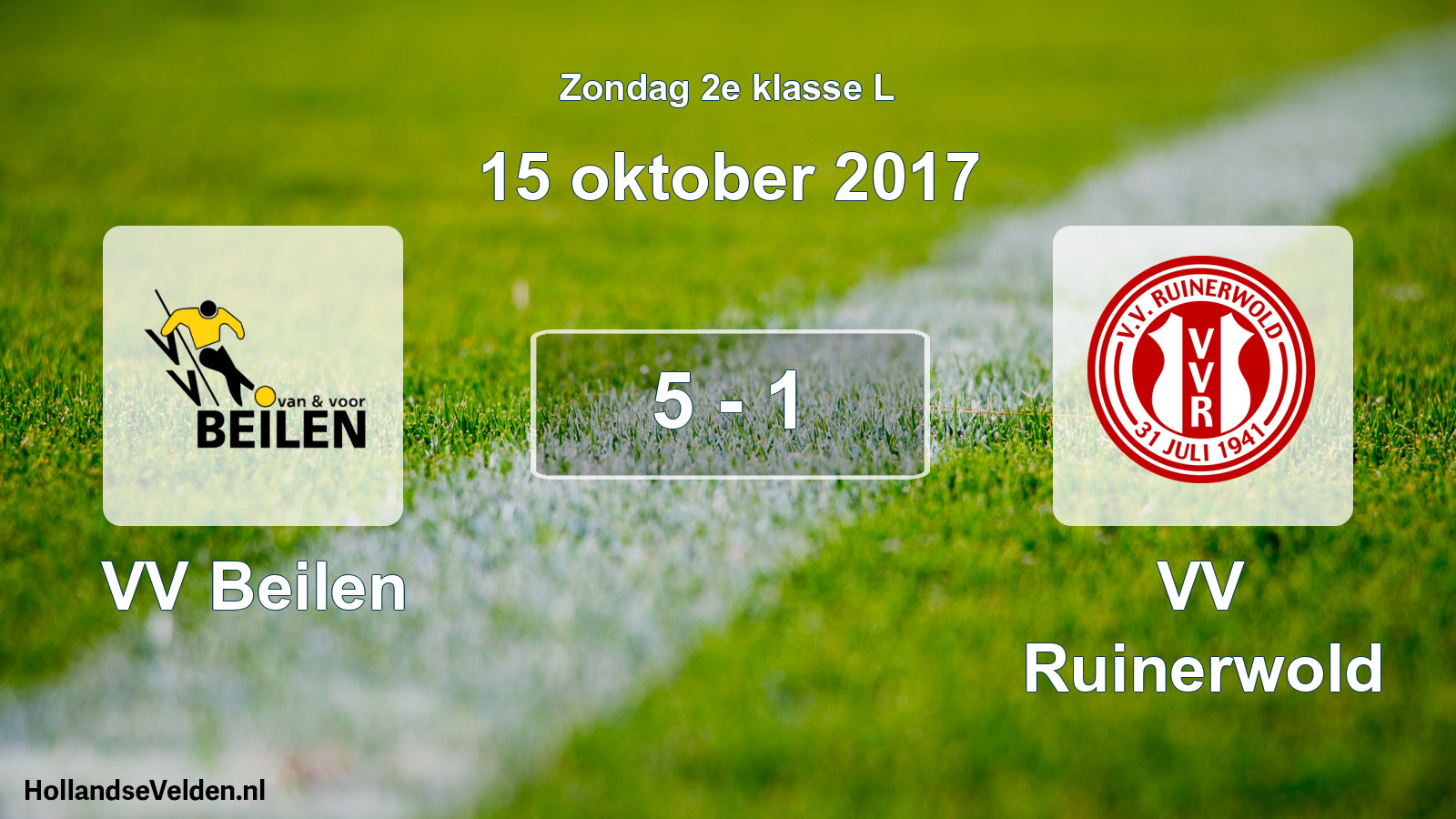 Total number of matches played: VV Beilen - VV Ruinerwold 5 - 1 (15 October 2017)