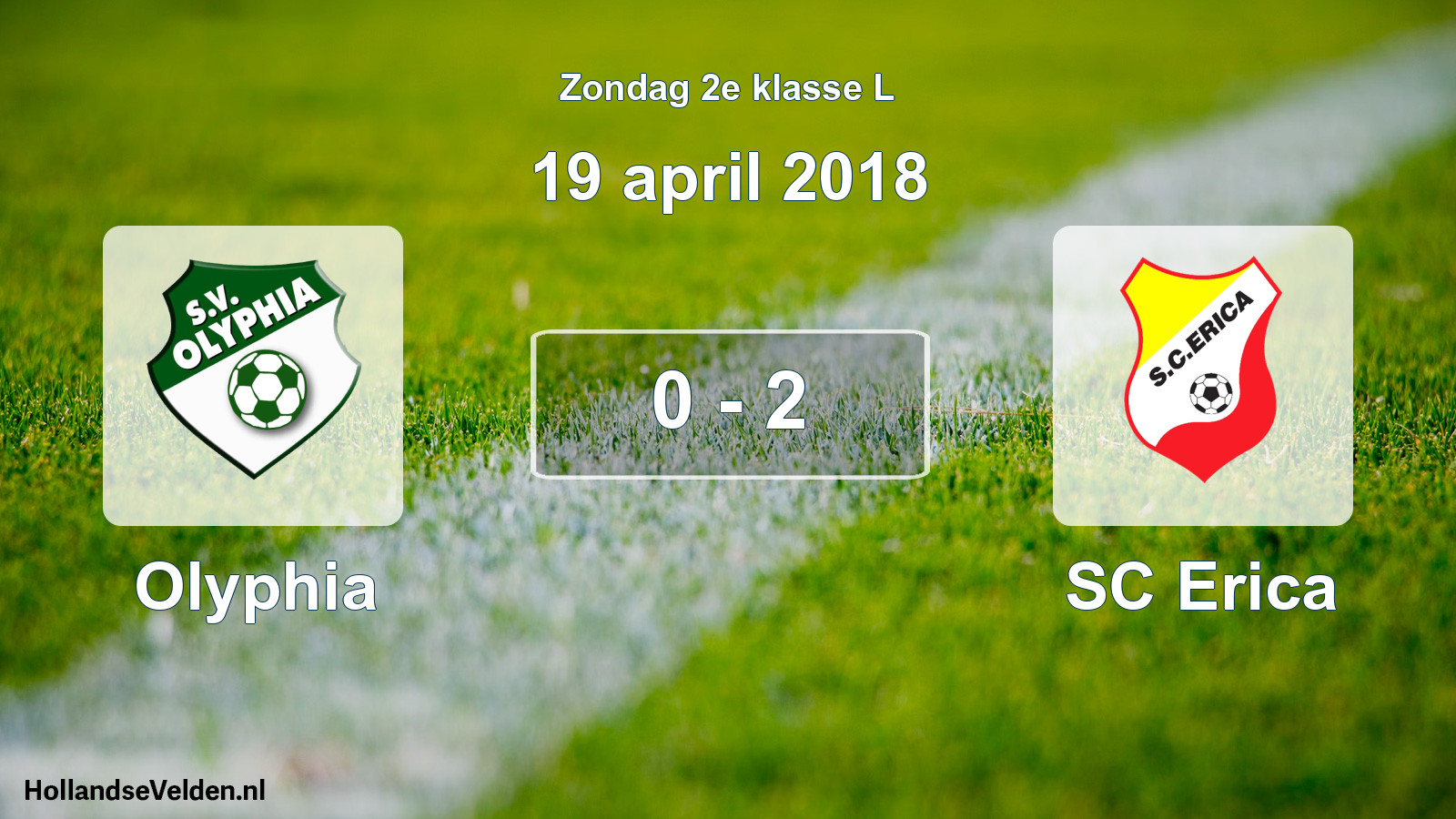 Total number of matches played: Olyphia - SC Erica 0 - 2 (19 April 2018)