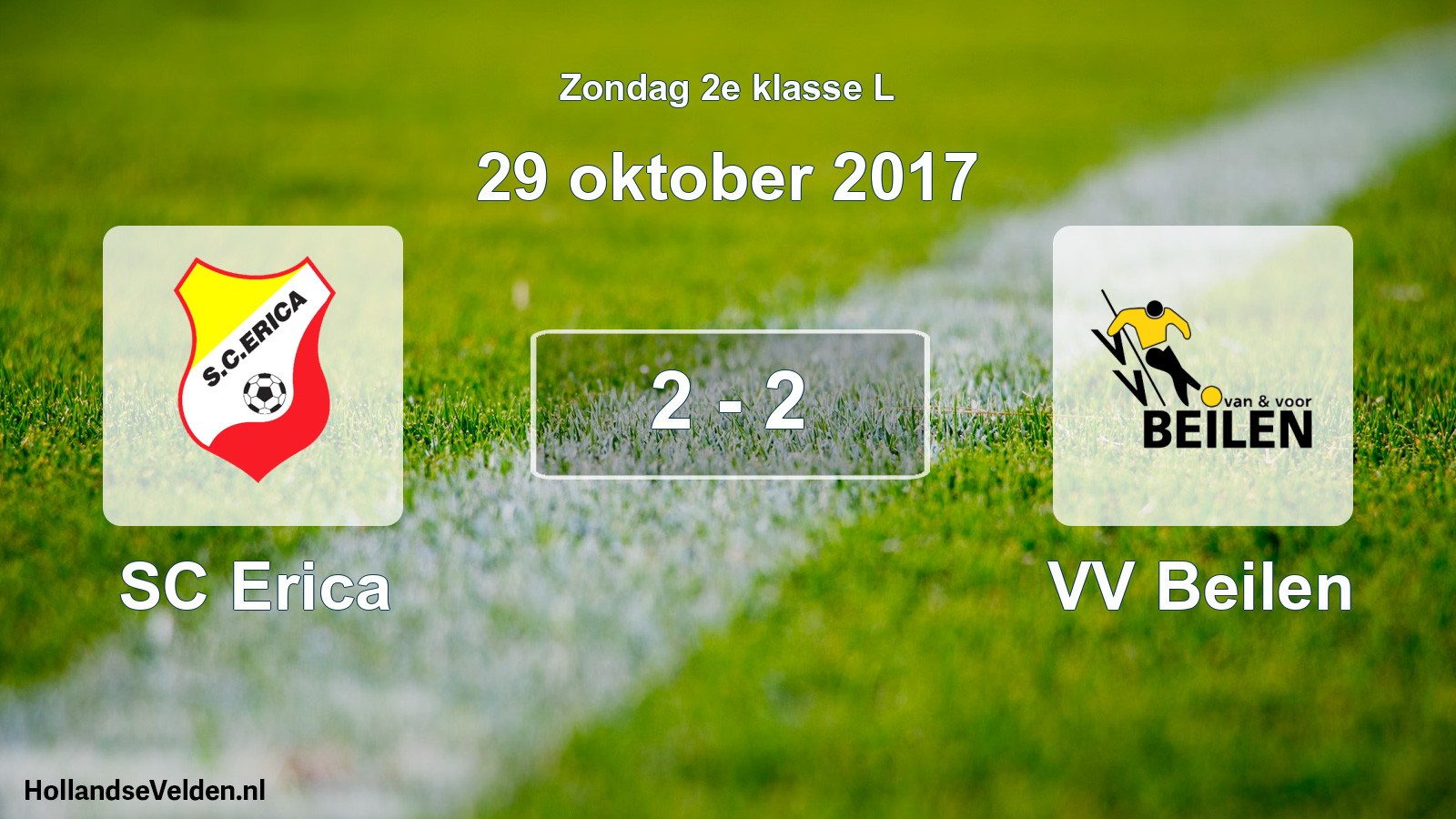 Total number of matches played: SC Erica - VV Beilen 2 - 2 (29 October 2017)